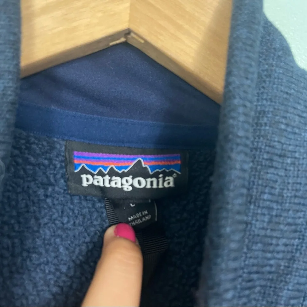 Patagonia Men’s Better Sweater 1/4 Half Zip Up Navy Blue Size Large Fleece